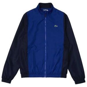 Lacoste Men's Colorblock Track Suit Jacket Full Zip Navy Blue Logo Detail Size M